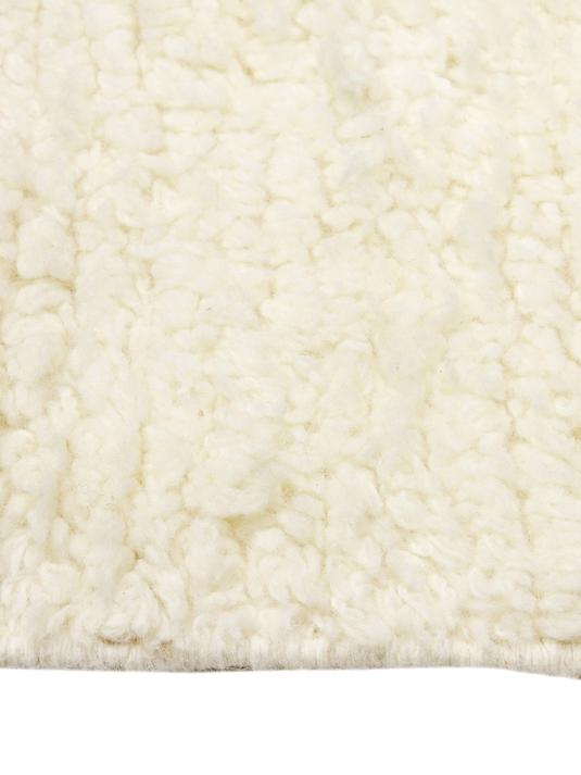 160x230 Handvävd ullmatta med fransar - Beige