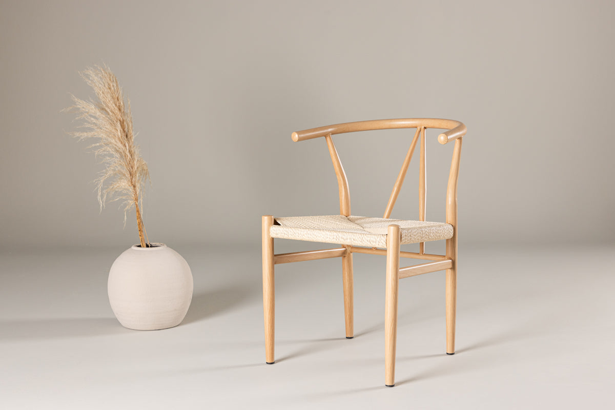 Alfons Dining Chair – Natural Beige Rope