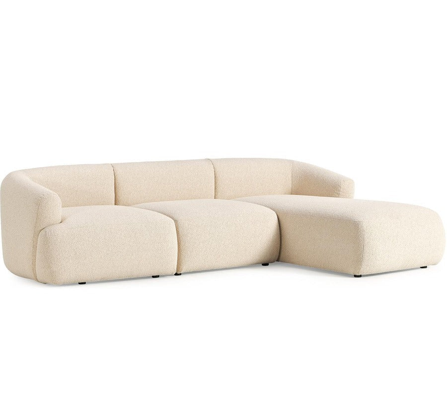 Modulär Bouclé hörnsoffa Sofia (3-sits), hörndel till höger