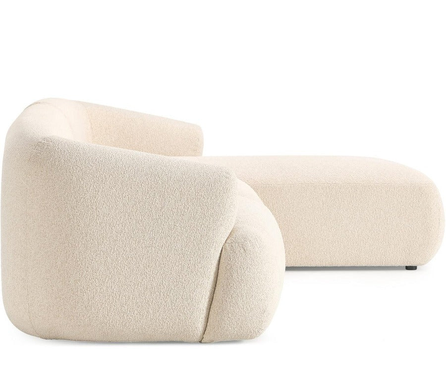 Modulär Bouclé hörnsoffa Sofia (3-sits), hörndel till höger