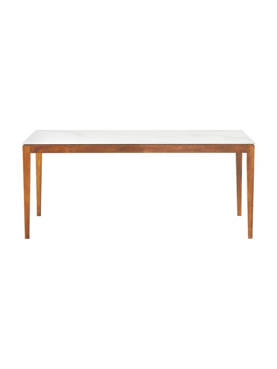 Matbord - Vit/Mörkt trä - 140x90 cm