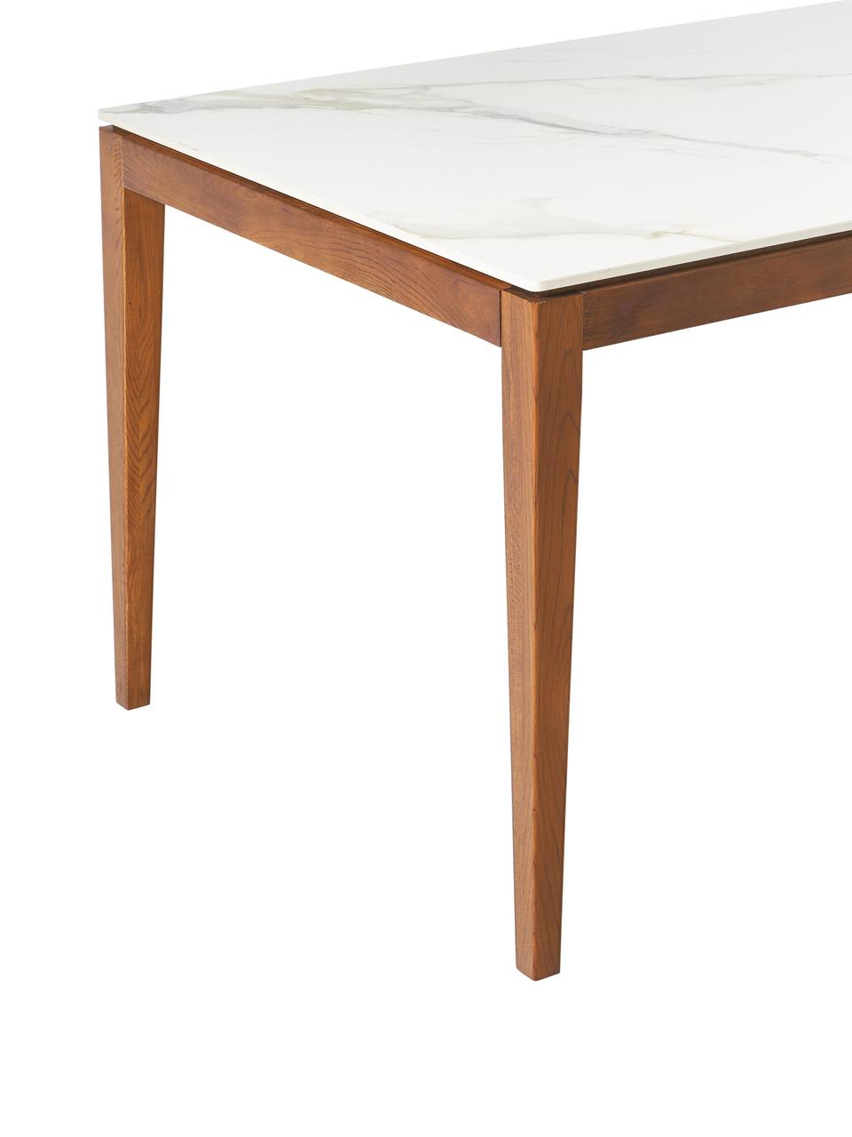 Matbord - Vit/Mörkt trä - 140x90 cm