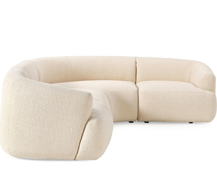 Sofia modulär boucle hörnsoffa (4-sits), B 312 x H 72 cm