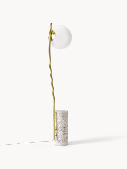Golvlampa - Vit/Guld