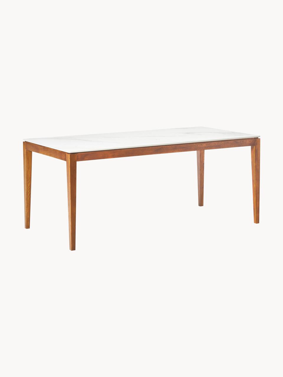 Matbord - Vit/Mörkt trä - 140x90 cm