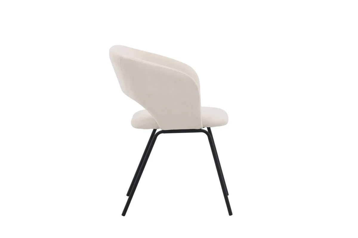 Day Matstol - Mattsvart / Offwhite Linne