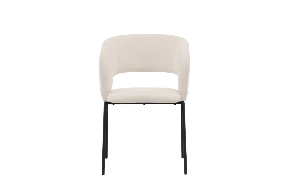 Day Matstol - Mattsvart / Offwhite Linne