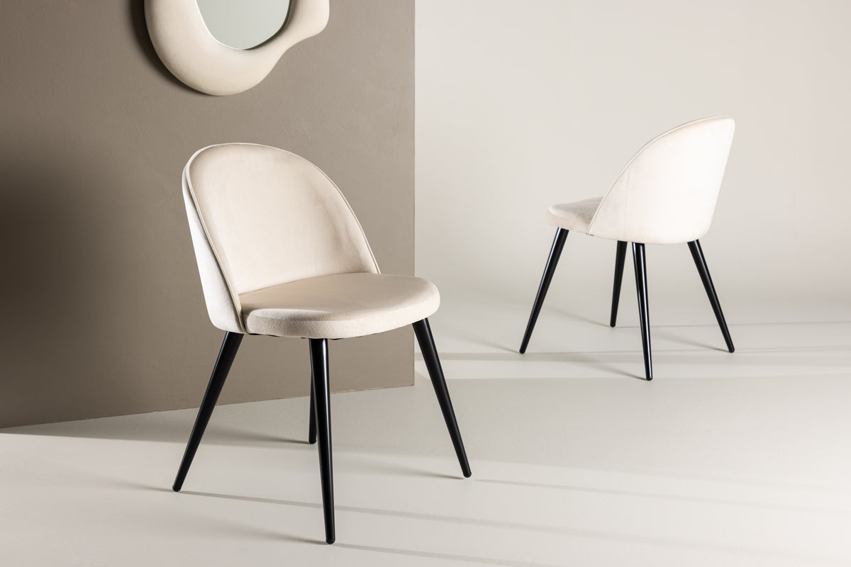 Velvet Matstolar Beige