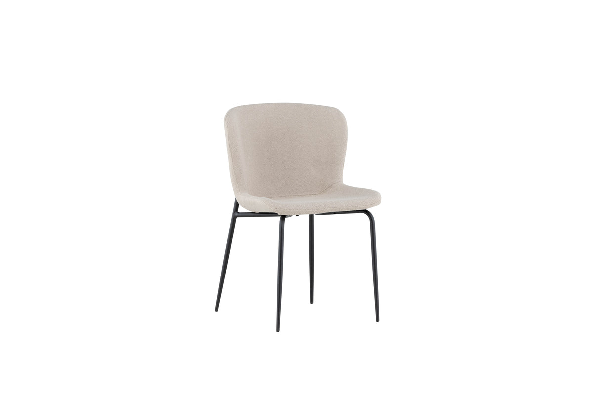 Modesto Matstol - Svart / Beige Bouclé
