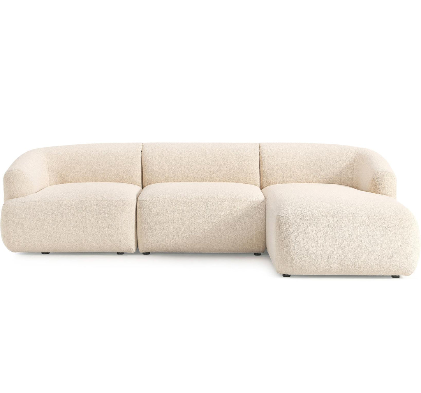 Modulär Bouclé hörnsoffa Sofia (3-sits), hörndel till höger