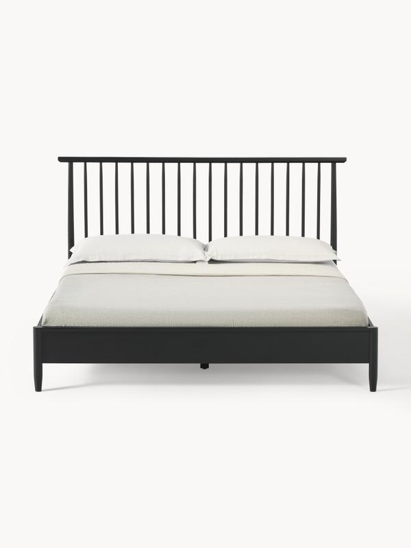 Trä sängram med sänggavel i furu, B 140 x L 200 cm