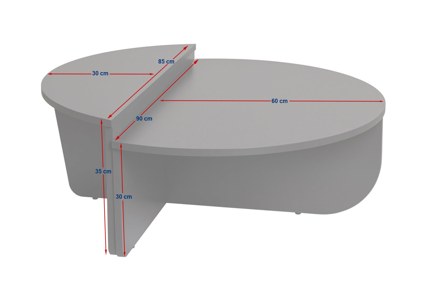 Orio soffbord 90x60 / 85x30 cm - Venezia Walnut