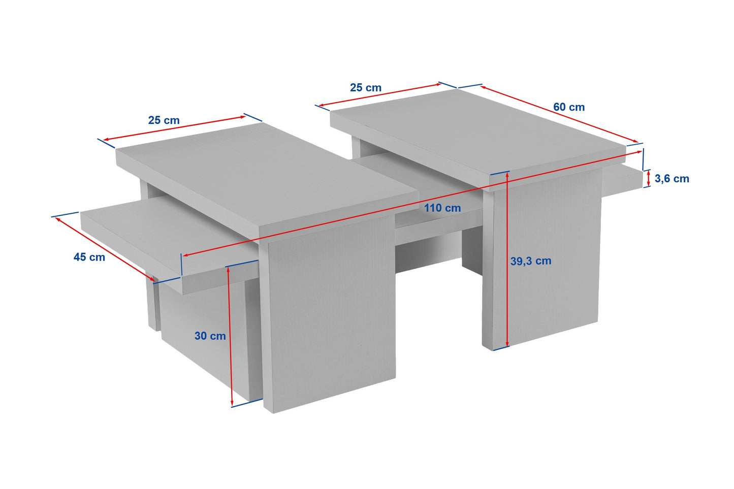 Sanctuary Soffbord 110x45/25x60 cm - Atlantic Pine