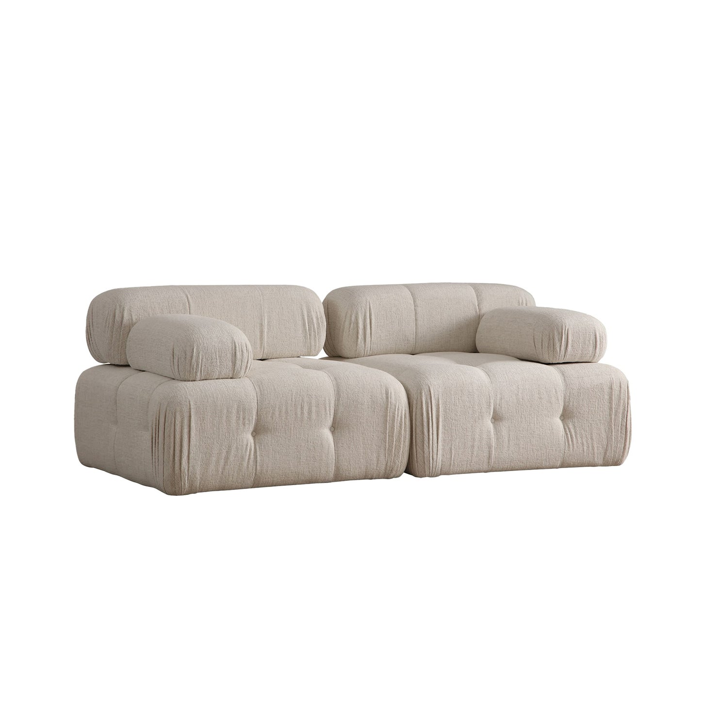 Doblo 2 Seater ( L1-1R) Cream Bouclette 2-sits soffa