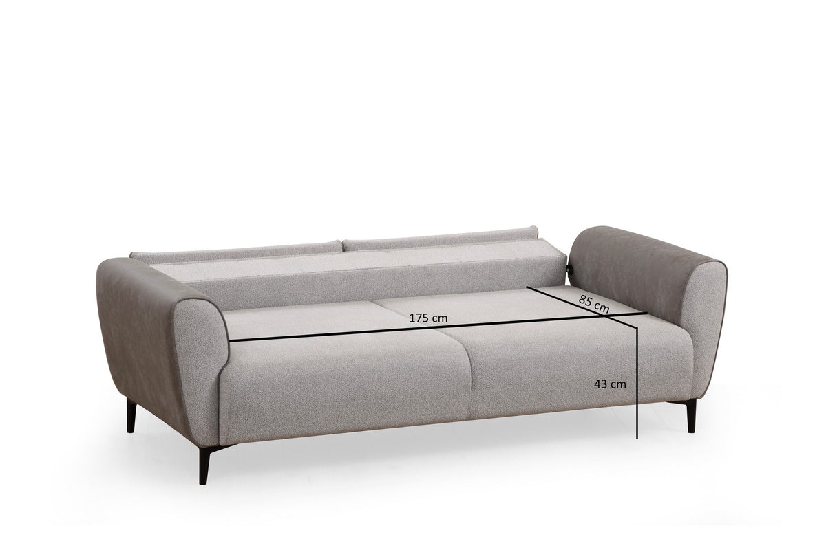 Aren 3-sits bäddsoffa – Grå