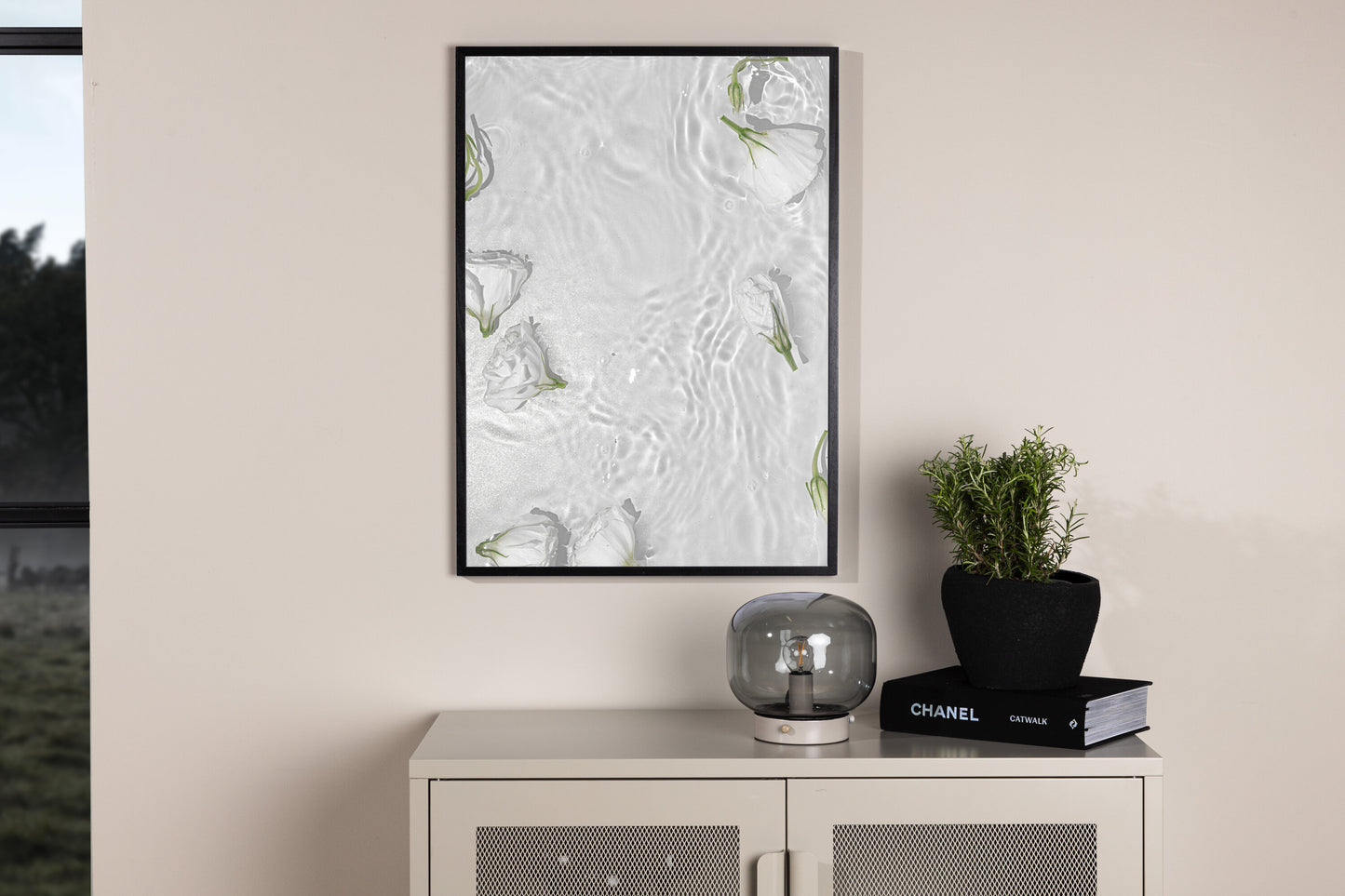 White Roses Poster Väggdekoration