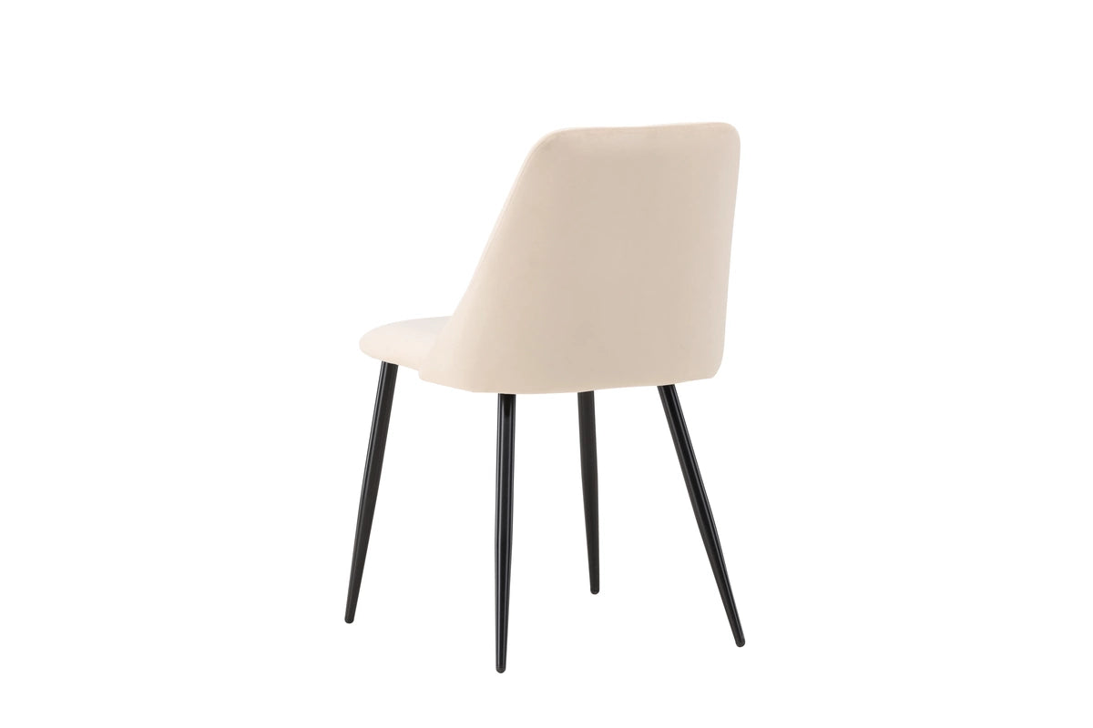 Night Matstol Svart / Beige Sammet