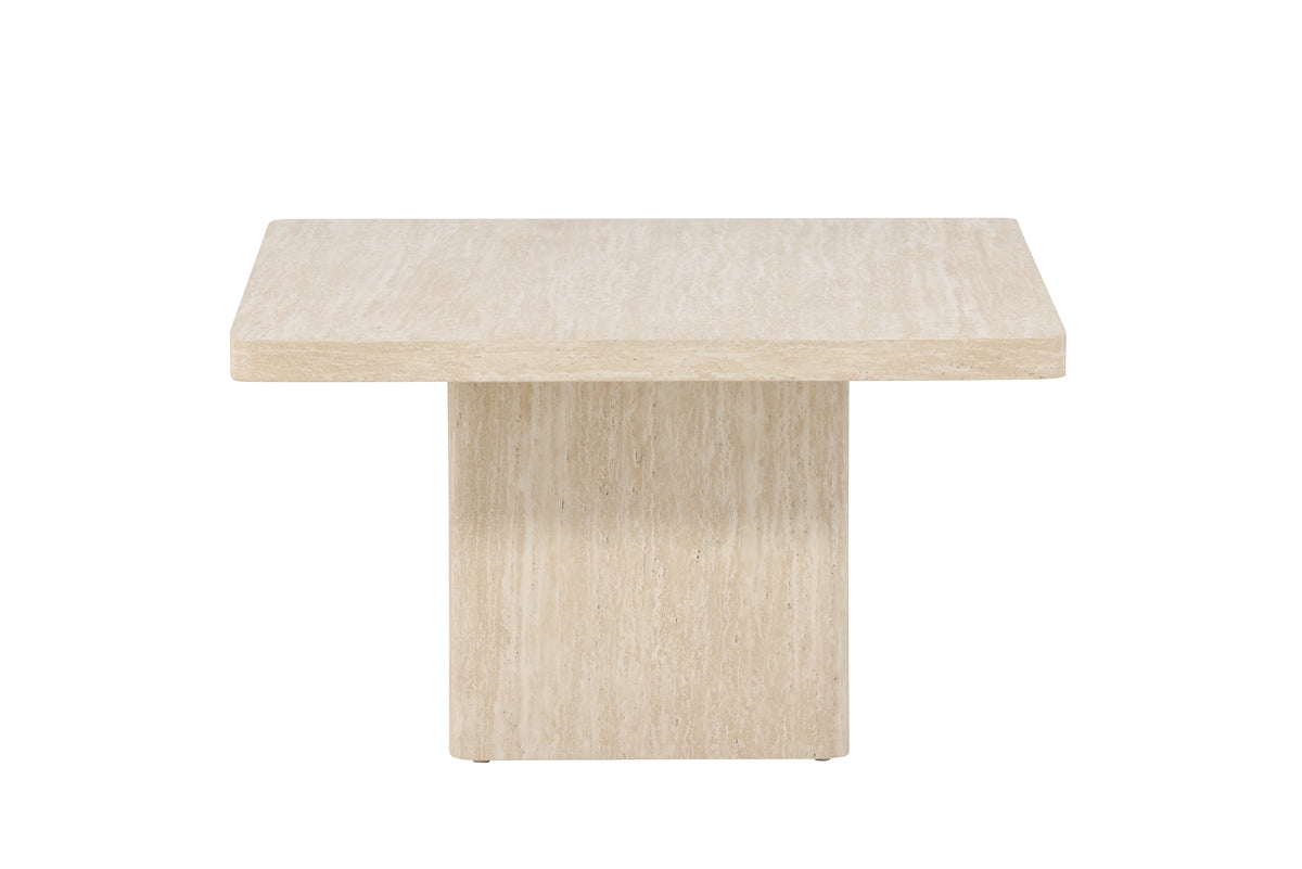 Qvart Soffbord 80x80x46 cm - Travertinlook
