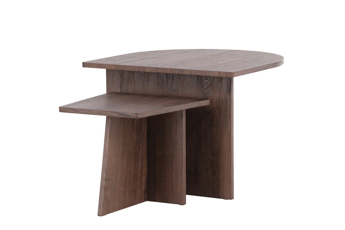 Sala soffbord 60x45 cm, 40x35 cm - MDF med Mocca 3D-papper