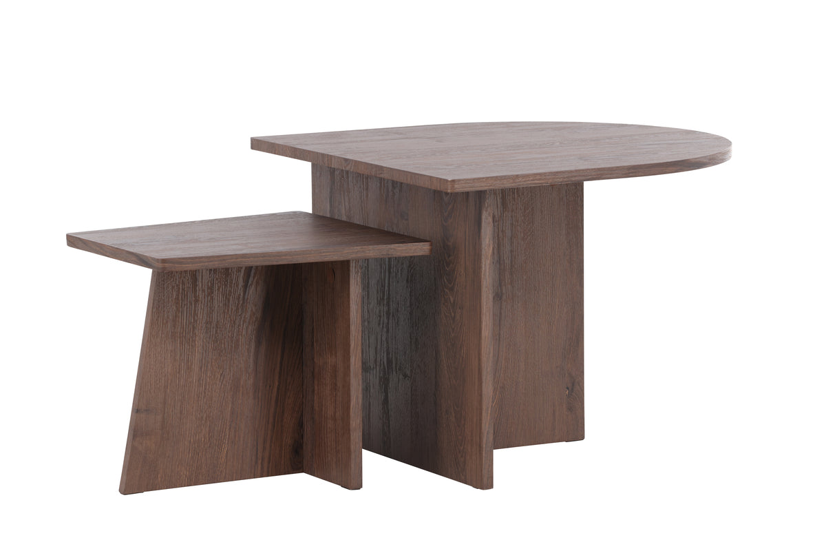 Sala soffbord 60x45 cm, 40x35 cm - MDF med Mocca 3D-papper