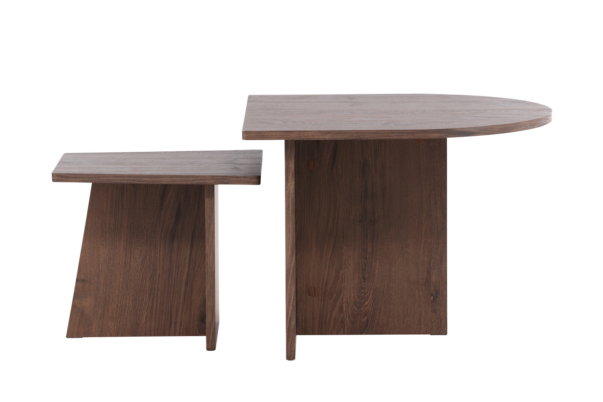 Sala soffbord 60x45 cm, 40x35 cm - MDF med Mocca 3D-papper