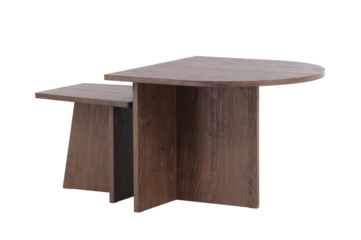 Sala soffbord 60x45 cm, 40x35 cm - MDF med Mocca 3D-papper