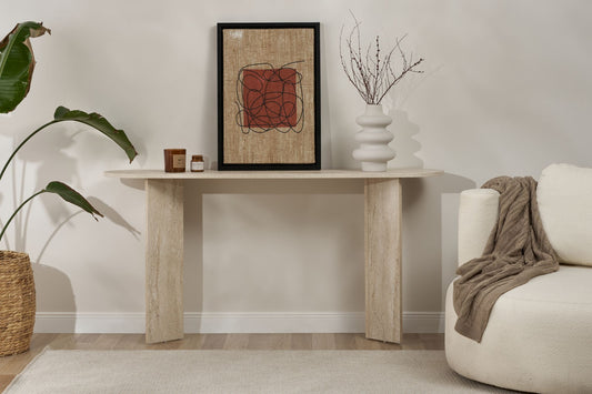 Sira Konsolbord 150x35x75 cm - Travertine look