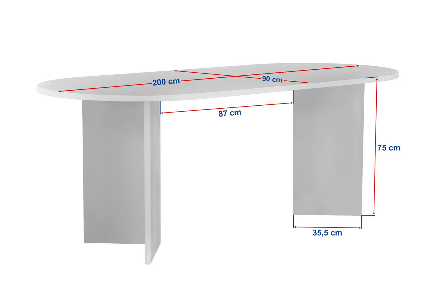 Sabella Ovalt matbord 200 cm - Venezia Walnut