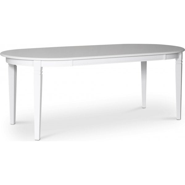Oval Matbord i vit