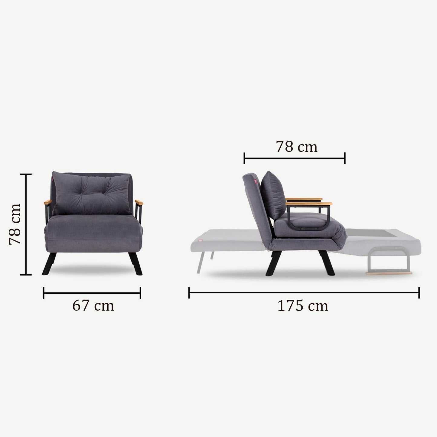 Sando v2 Single 1-sits bäddsoffa