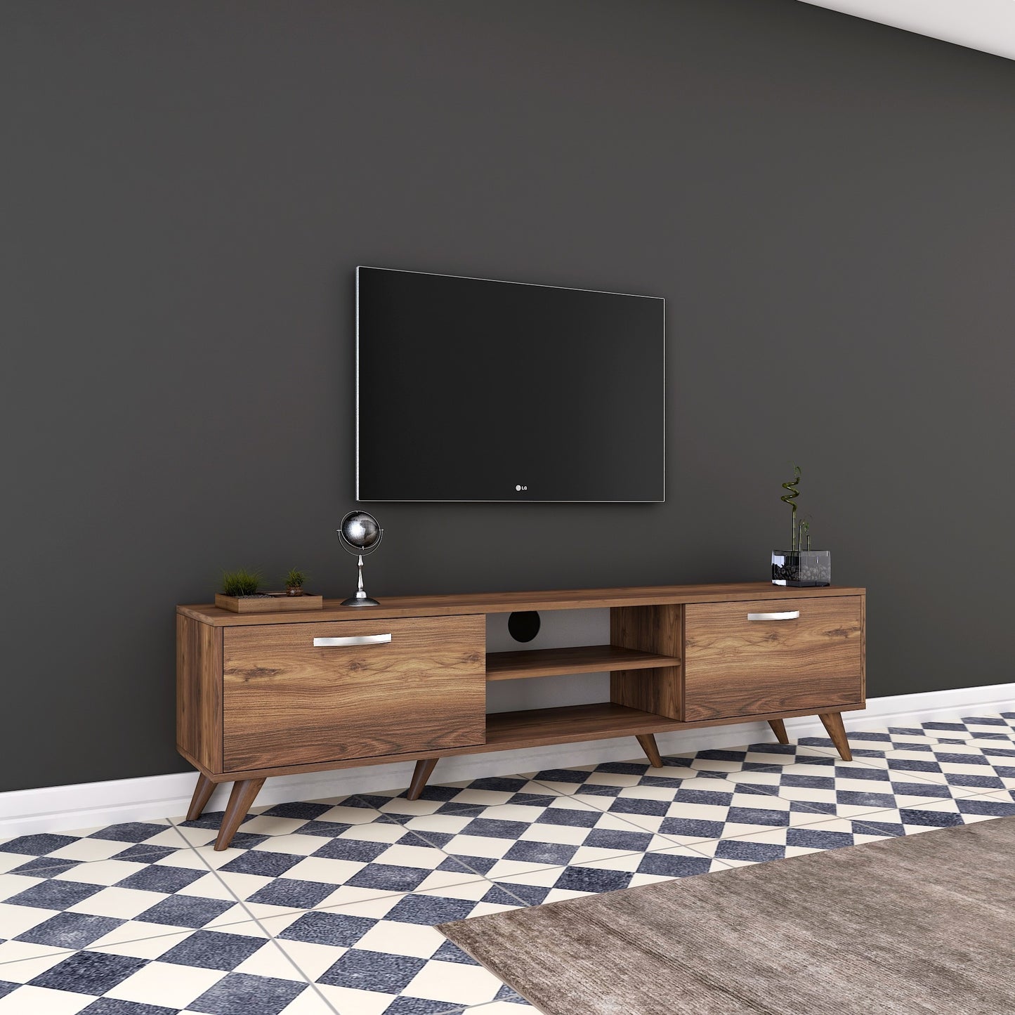 A9 - Tv-Bänk I Valnöt