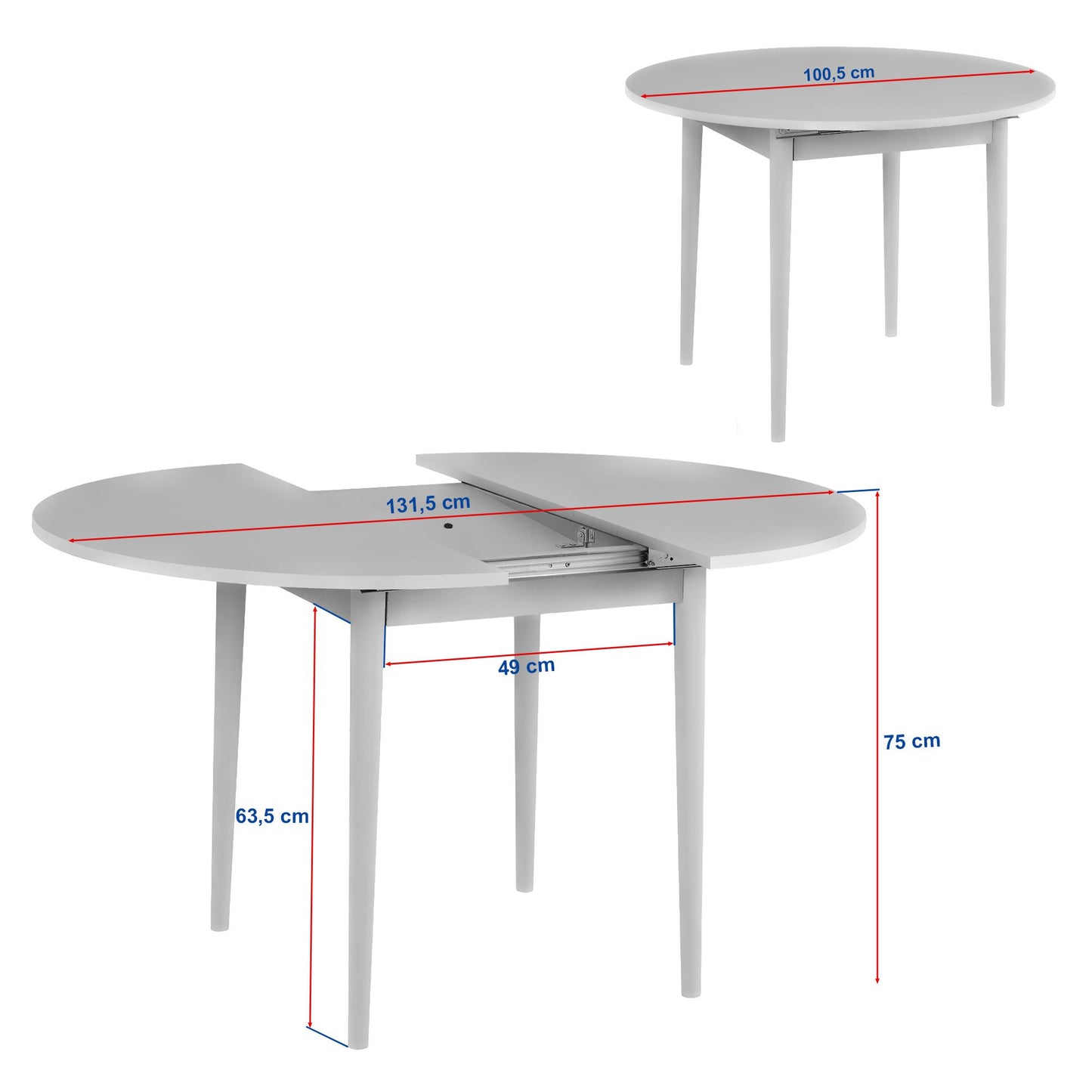 Viona Runt matbord - Förlängningsbar - Kafkas Oak