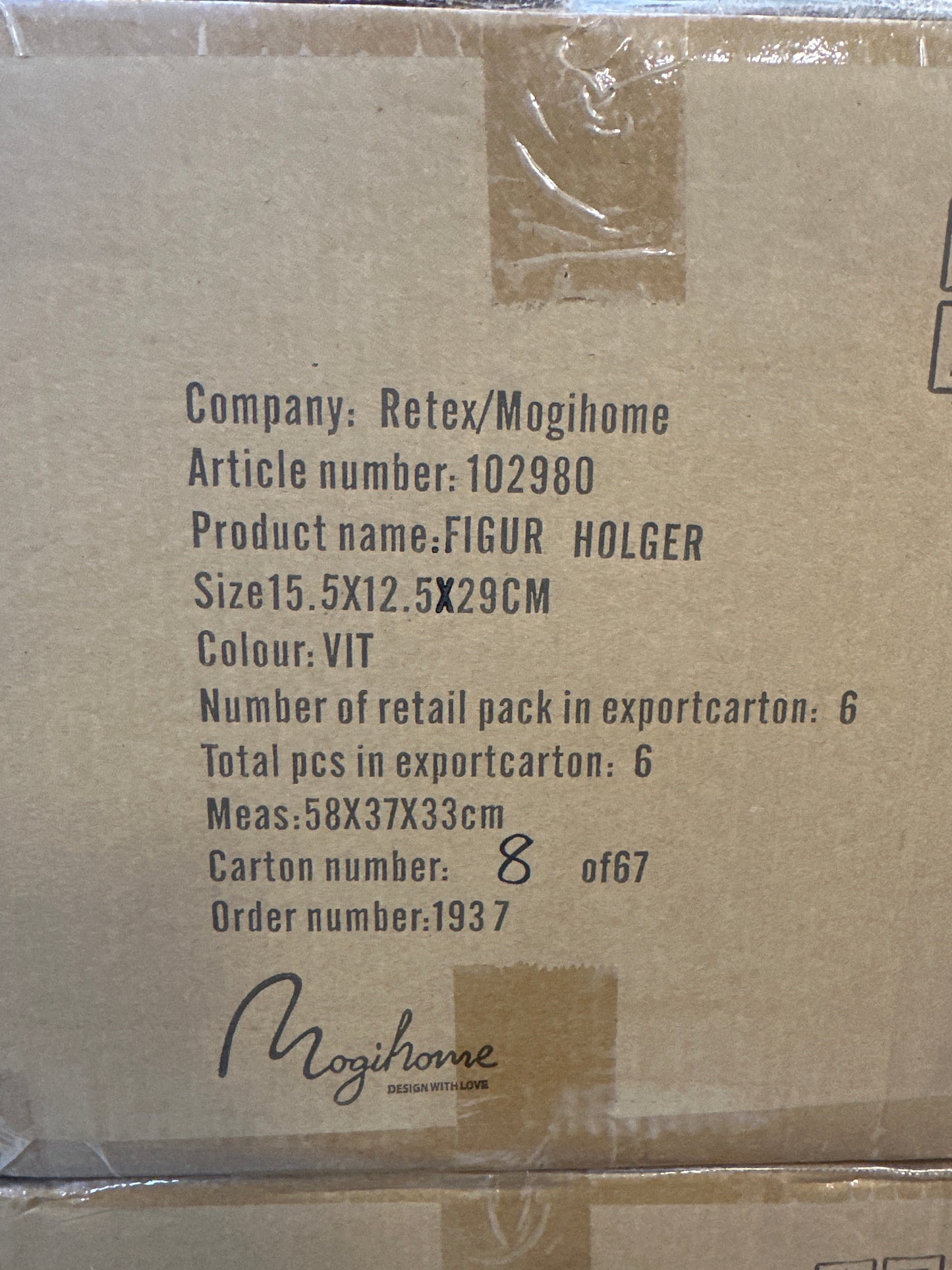 HOLGER Staty Stor 10*10*27cm
