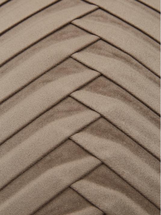 Sammets Kuddfodral med strukturerad yta - Taupe