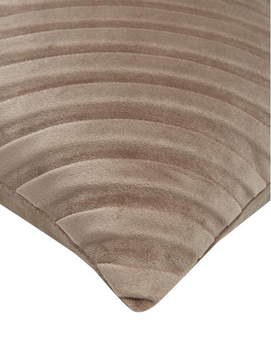 Sammets Kuddfodral med strukturerad yta - Taupe