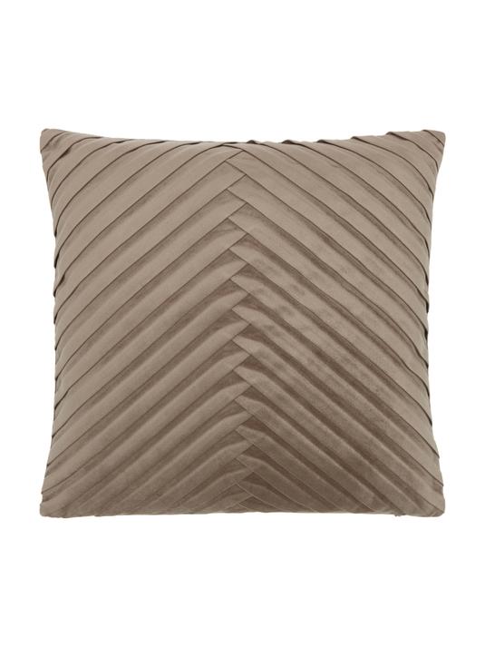 Sammets Kuddfodral med strukturerad yta - Taupe