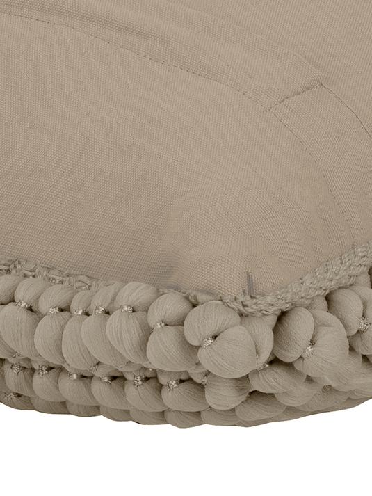 45x45 Kuddfodral med små bollar av tyg - Beige