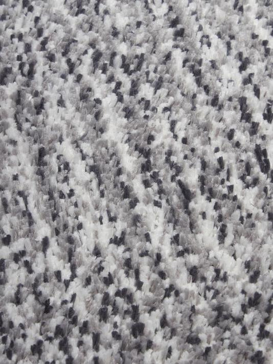 120x180 Fluffig melerad matta med hög lugg - Grå