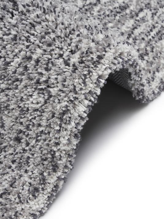 120x180 Fluffig melerad matta med hög lugg - Grå