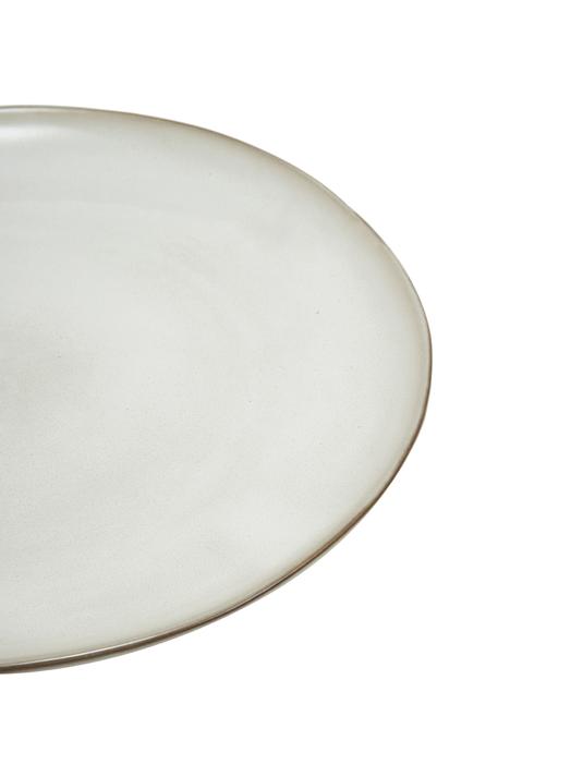 Set av 2 Handgjorda mattallrikar - Beige