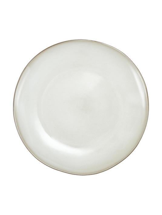 Set av 2 Handgjorda mattallrikar - Beige