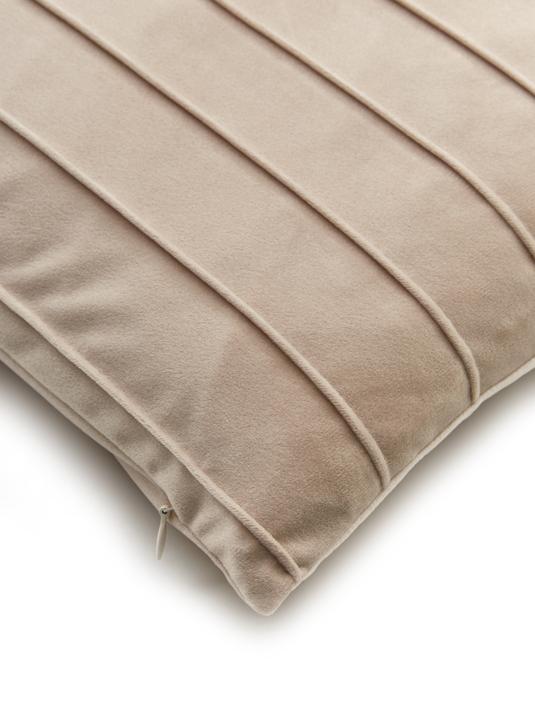 Sammets Kuddfodral med strukturmönster - Beige