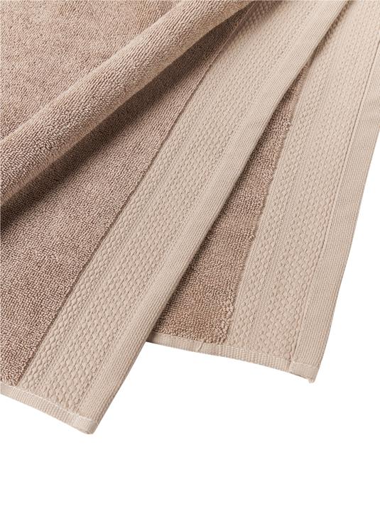 Set av 3 Handdukar i Bomull - Beige
