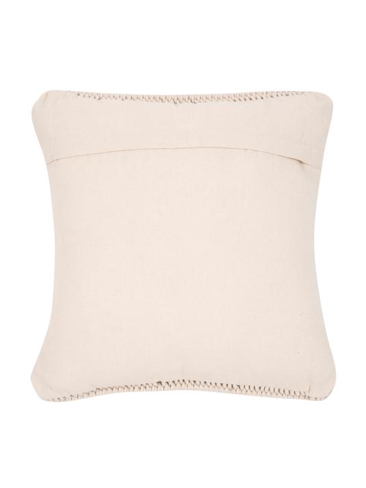 45x45 Kuddfodral med macrame mönster - Ecru
