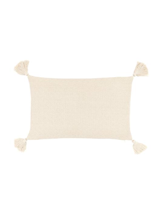 30x50 Kuddfodral med dekorativa tofsar - Beige
