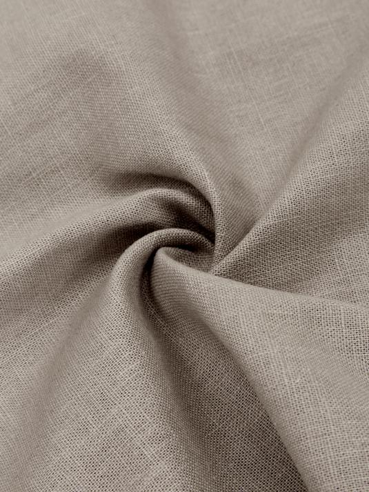 45x45 Kuddfodral i Linne med strukturmönster - Taupe