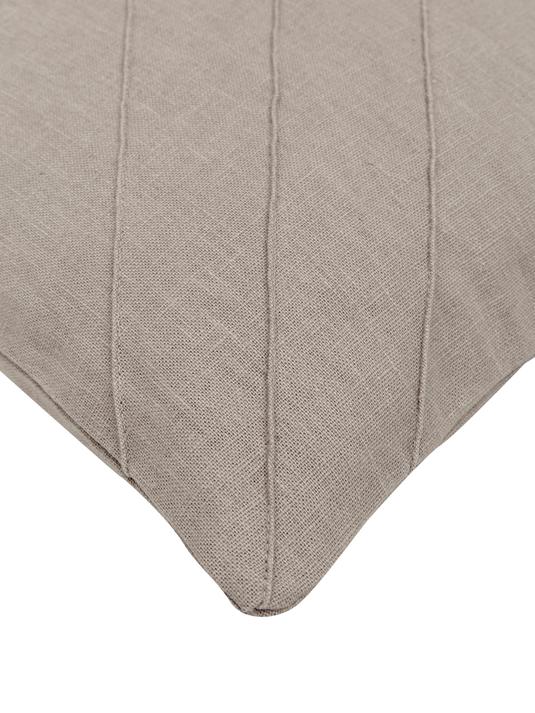 45x45 Kuddfodral i Linne med strukturmönster - Taupe