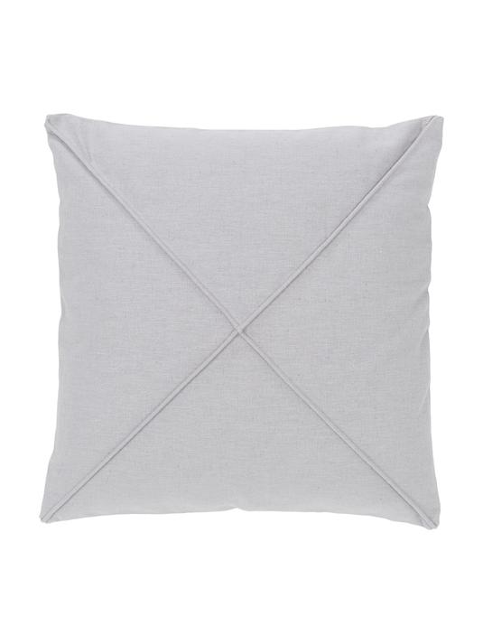 45x45 Kuddfodral i Linne med strukturmönster - Ljusgrå