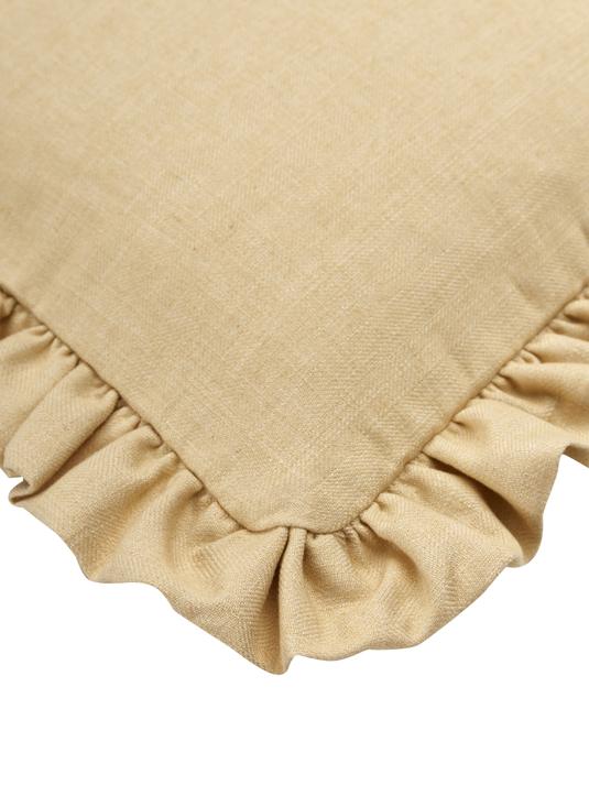 45x45 Kuddfodral med volanger - Gul