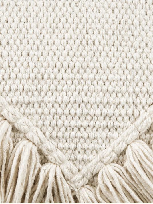 45x45 Kuddfodral med fransar - Beige
